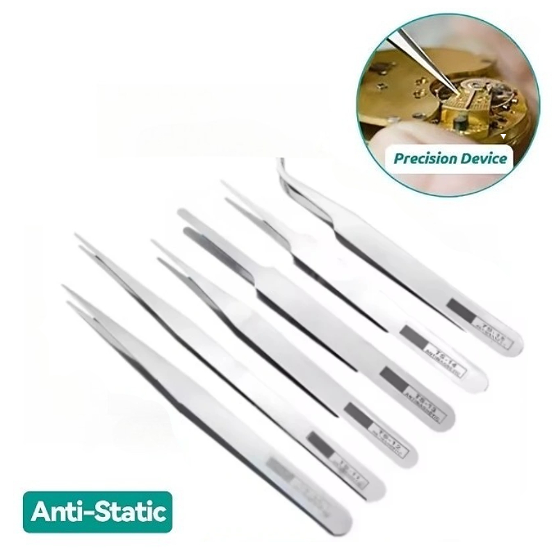 Diy Electronics Gadgets - Ensemble de pincettes antistatiques en acier