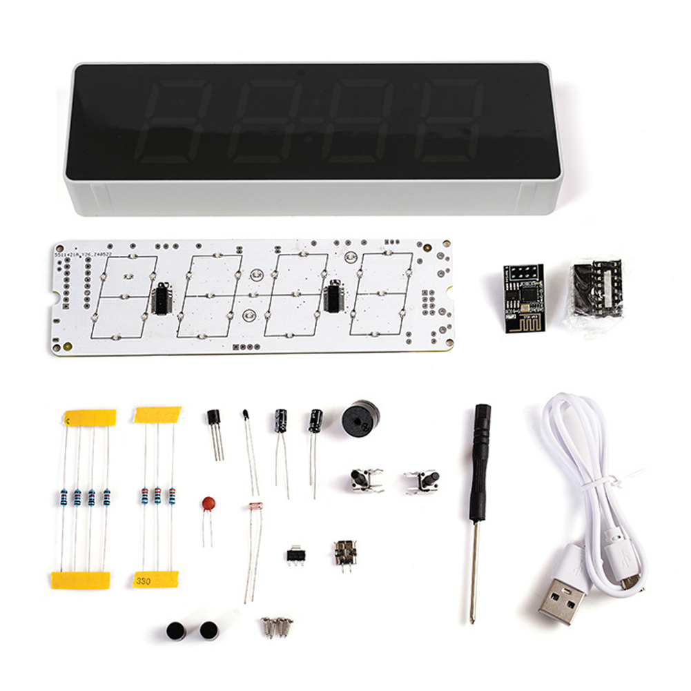 Diy Electronics Gadgets - Kit d'horloge WiFi coloré, horloge électronique