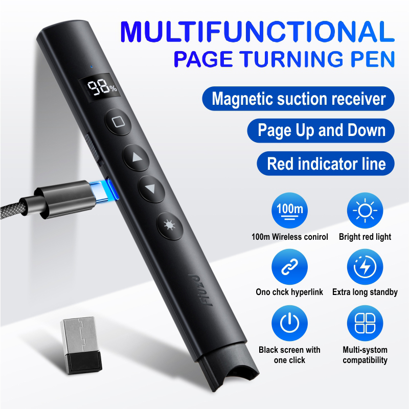 Laser Pointer Presenter - Nouveau présentateur sans fil stylo tournant