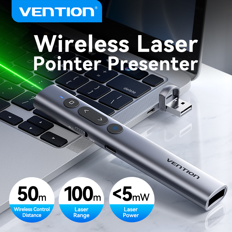 Laser Pointer Presenter - Vention-Pointeur laser sans fil, 100m, 2.4