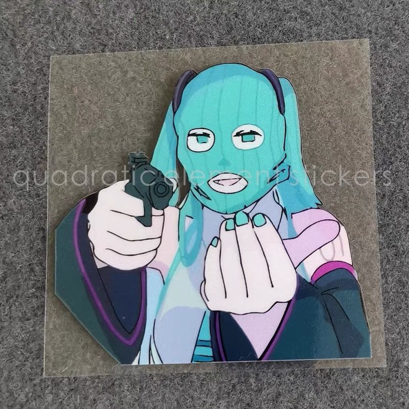 Electronic Gift - Autocollant Moto Miku Étanche pour Véhicule