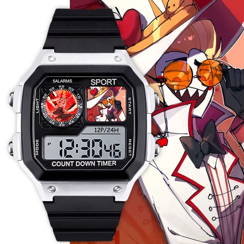 Electronic Gift - Montre numérique carrée Hazbin Hotel Charlie