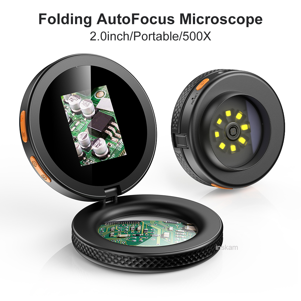Digital Magnifier Reading - Microscope Autofocus Mini loupe 500X Microscope