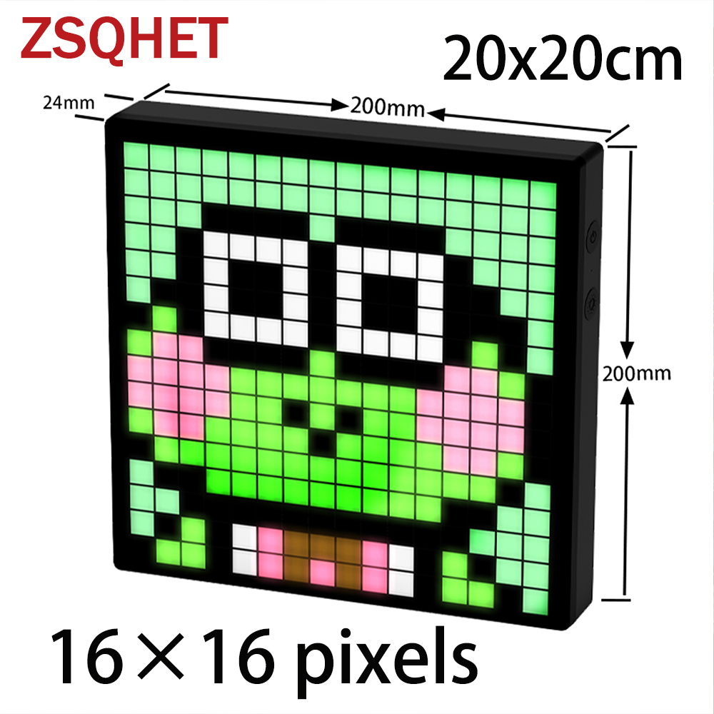 Digital Alarm Clock - ZSQHET LED Pixel Art écran d'affichage