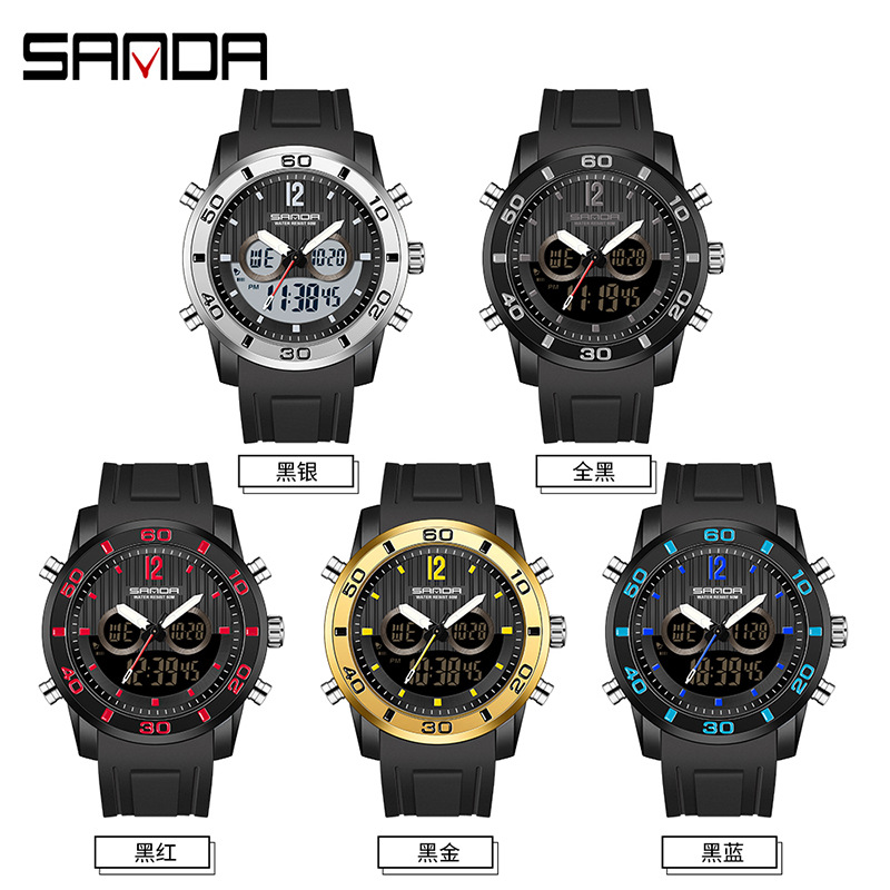 Electronic Gift - Montre électronique SANDA pour homme, montre