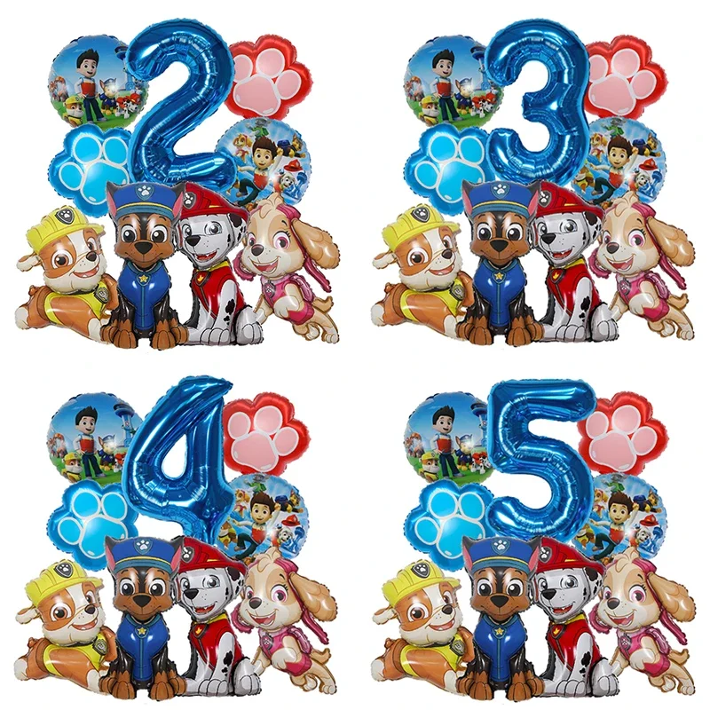 Electronic Gift - 9 ballons en aluminium Pat' Patrouille,