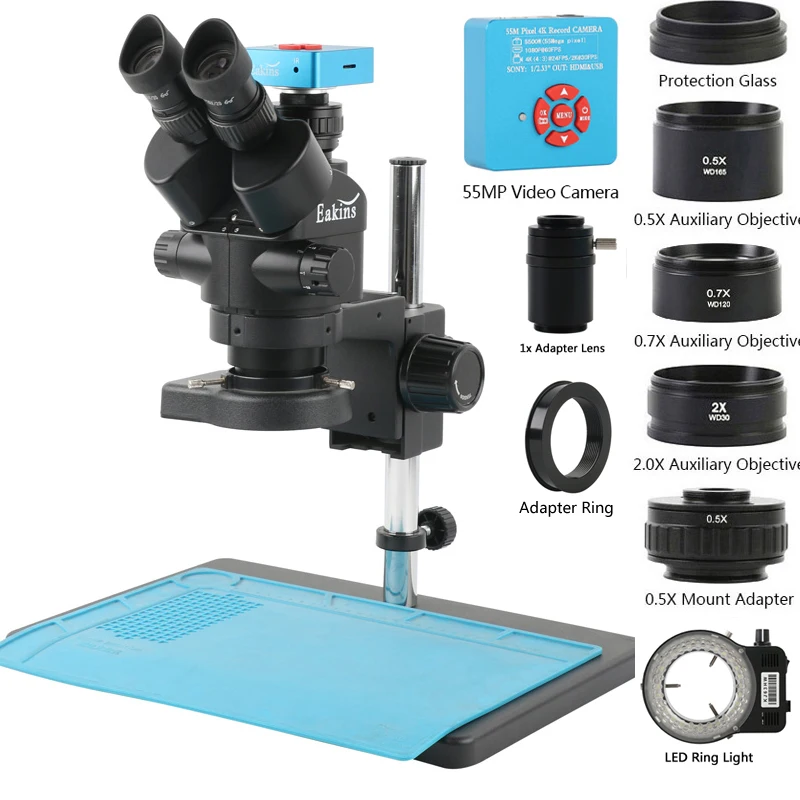 Digital Magnifier Reading - Ensemble de microscopes stéréo trinoculaires à