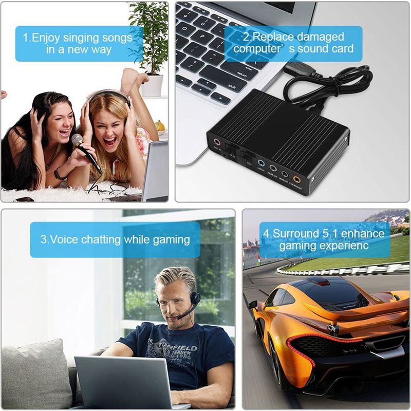 Carte son optique USB AA19, 6  - Usb Sound Card External avis et prix