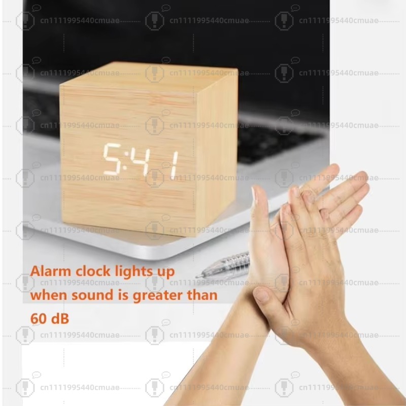 Réveil numérique en bois avec  - Digital Alarm Clock avis et prix