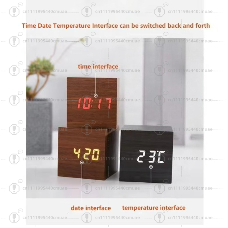 Réveil numérique en bois avec  - Digital Alarm Clock avis et prix