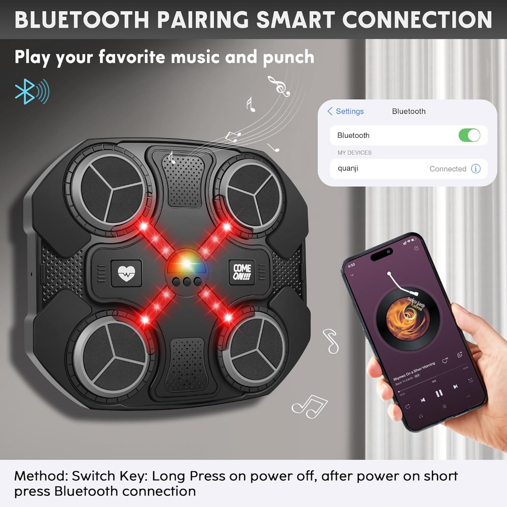Machine de boxe musicale intel - Led Gloves Music avis et prix