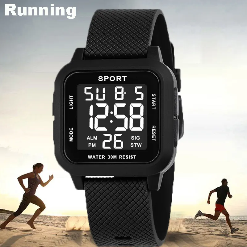 Montre de sport noire pour hom - Digital Alarm Clock avis et prix