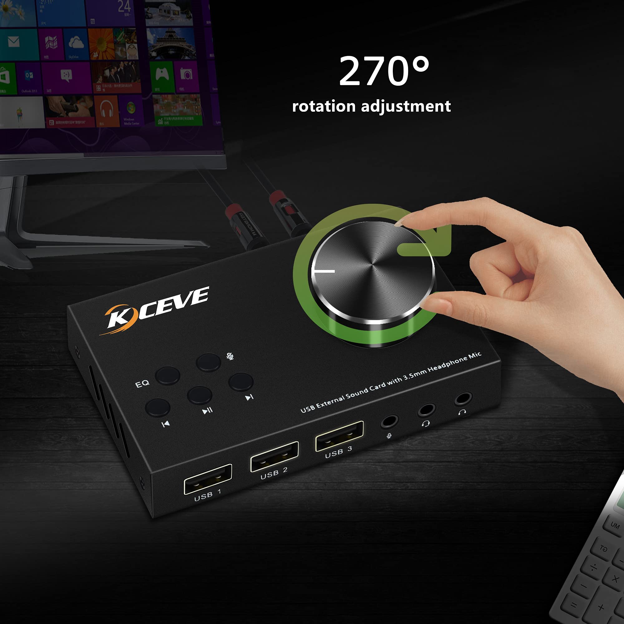 Carte son externe avec contrôl - Usb Sound Card External avis et prix