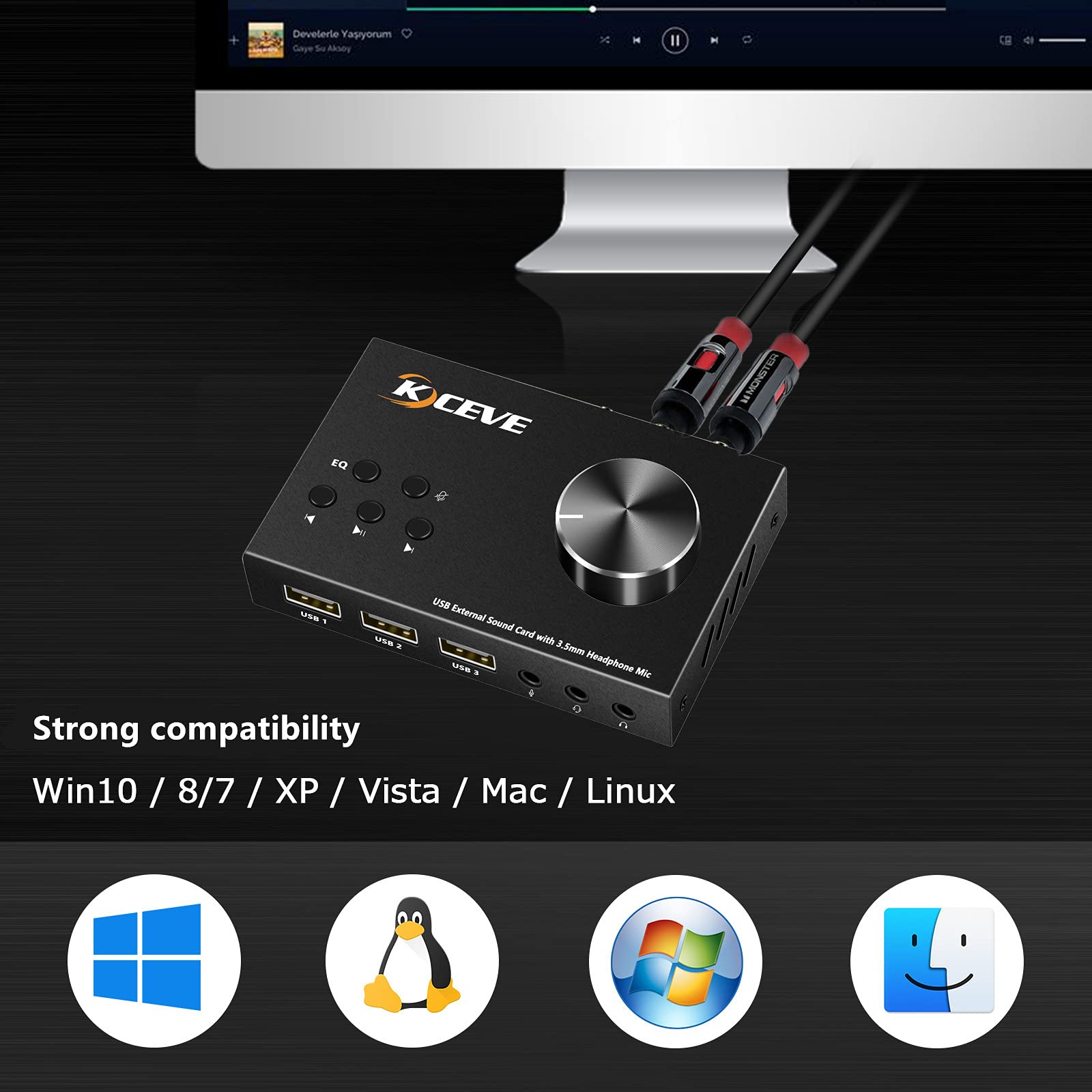 Carte son externe avec contrôl - Usb Sound Card External avis et prix