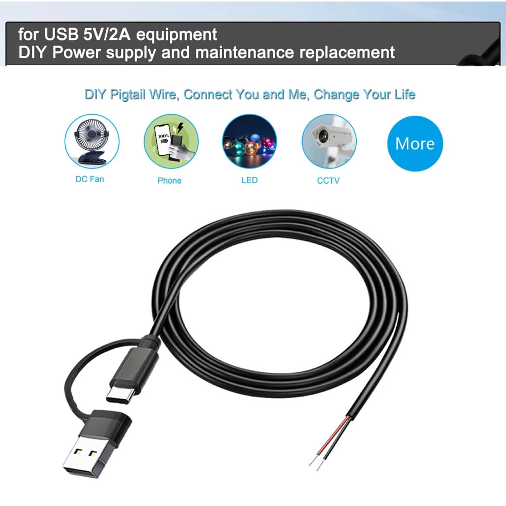 Câble d'alimentation DC 2 broc - Diy Electronics Gadgets avis et prix