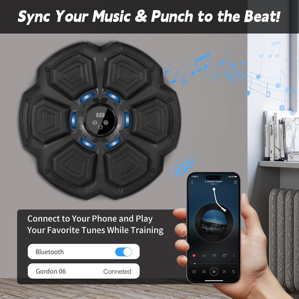 Machine de boxe musicale inter - Led Gloves Music avis et prix