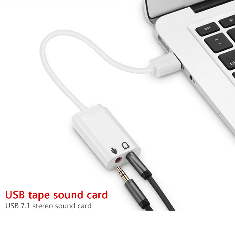 Carte son 3D blanche 2.0 canau - Usb Sound Card External avis et prix