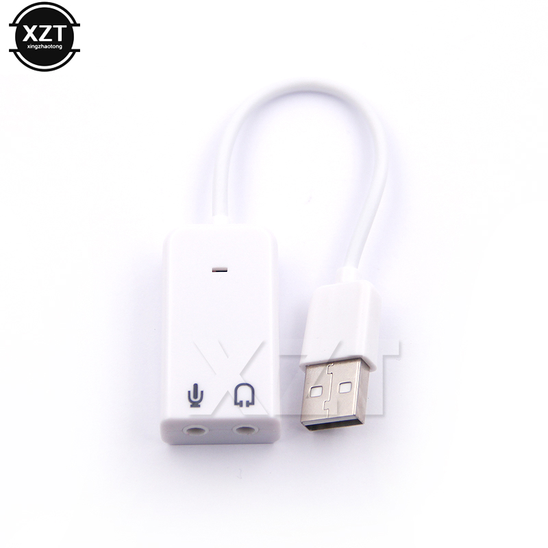 Carte son 3D blanche 2.0 canau - Usb Sound Card External avis et prix